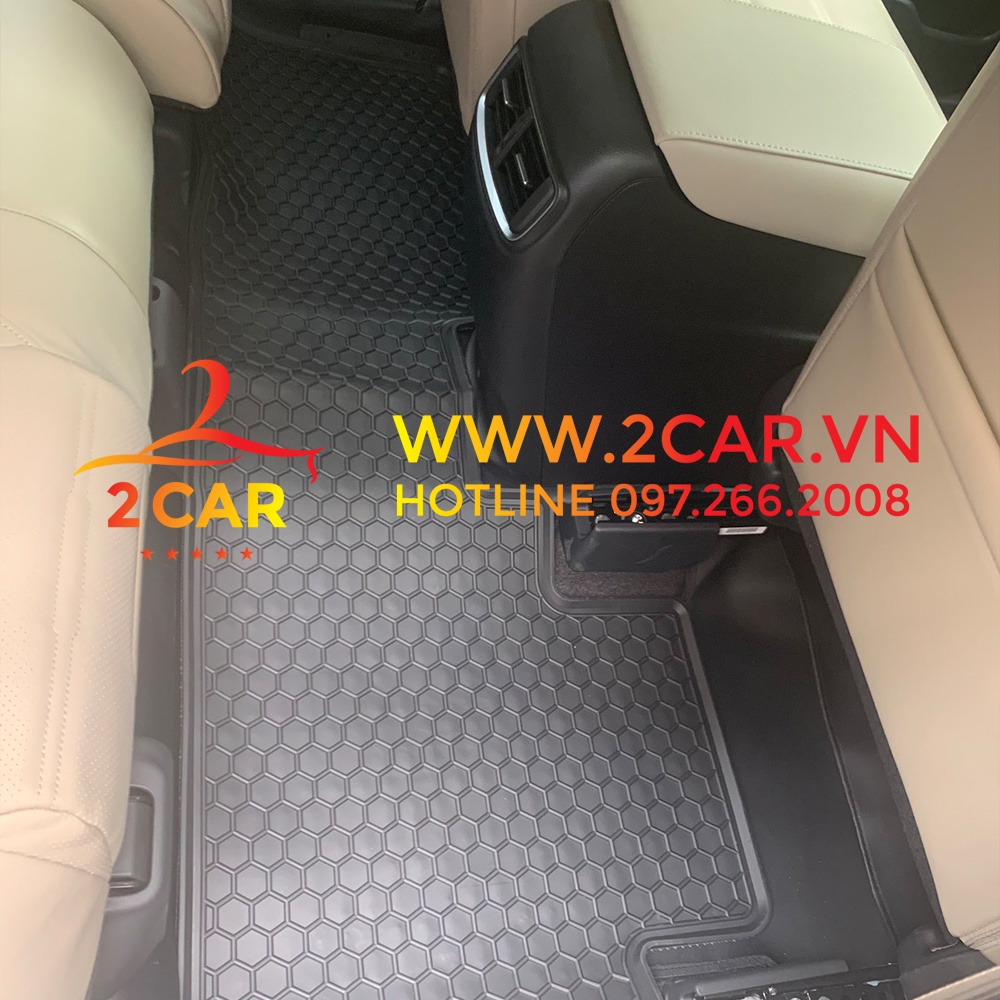 Thảm lót sàn cao su xe Honda CRV 2018- 2019- 2020- 2021- 2022 không mùi, dễ vệ sinh - Mẫu chữ đỏ tổ ong