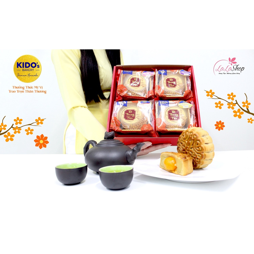Bánh trung thu KIDO nhiều vị làm quà tặng cho bạn bè, người thân ( Tặng kèm hộp cao cấp khi mua từ 2 bánh )