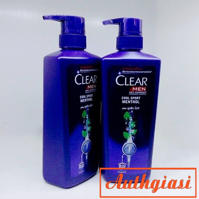 Dầu gội Clear Men Thái Lan sạch gàu hương thơm bạc hà mát lạnh 450ml