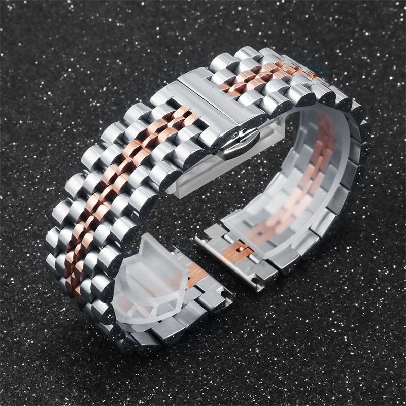 Strap men's stainless steel watch chain men's and women's stainless steel substitute Omega Citizen Longines Tissot ck strap steel strap
