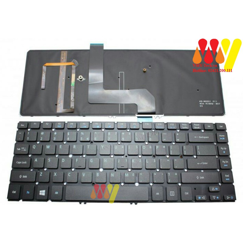 [Mã ELFLASH5 giảm 20K đơn 50K] Bàn phím laptop Acer Aspire M3-481 M3-481G M3-481T M3-481TG Keyboard