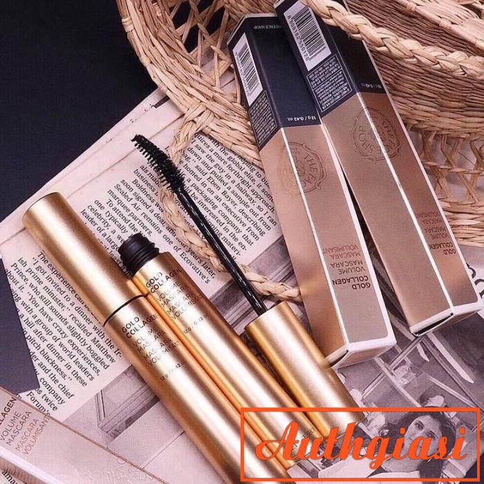 Mascara chuốt mi kiêm dưỡng mi The Face Shop Gold Collagen Volume TFS làm cong mi hiệu quả