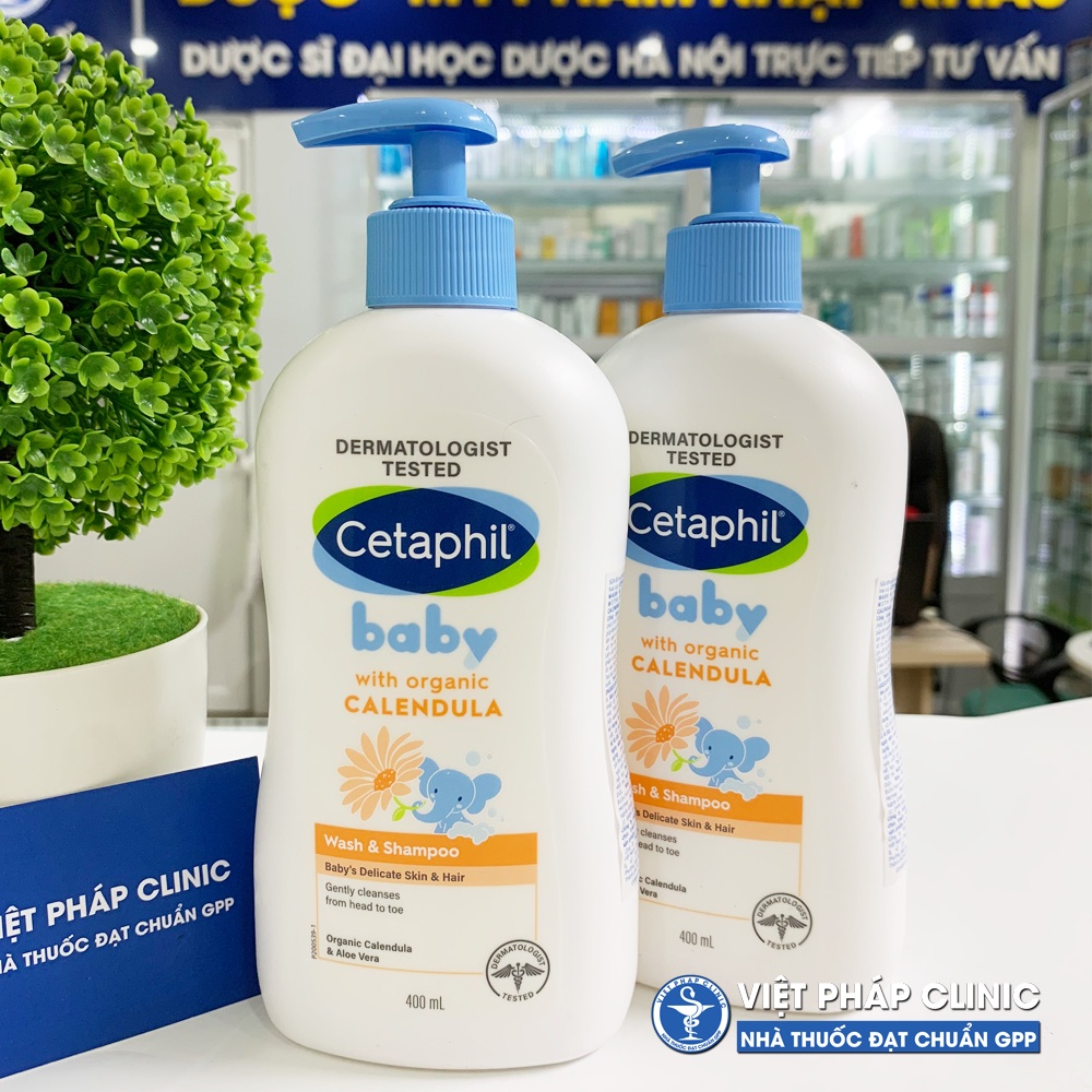 Sữa tắm gội toàn thân chống rôm sảy cho bé Cetaphil Baby Wash & Shampoo 2in1 230ml