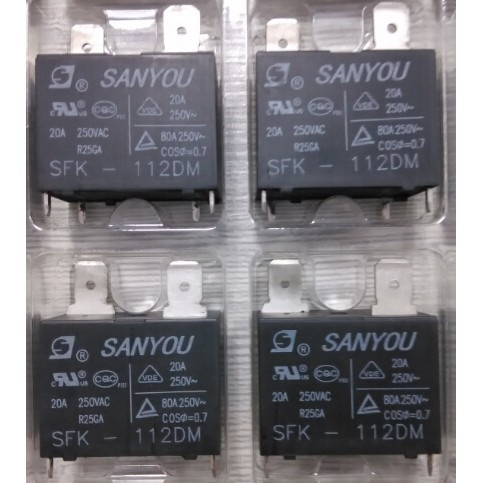 Rơ Le Điều Hòa Khí Sfk-112Dm Sanyou Hf102F-12Vg4A-1A-E-12Vdc