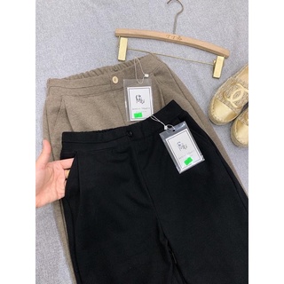 Quần baggy dạ 2 li cạp chun có cúc