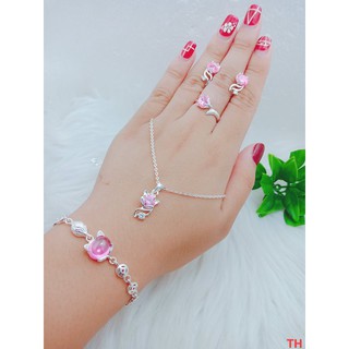 Bộ trang sức bạc mặt hồ ly 5 món