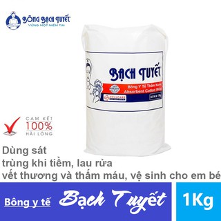 Bông Y Tế |Bạch Tuyết 1kg |Bông Y Tế Bạch Tuyết