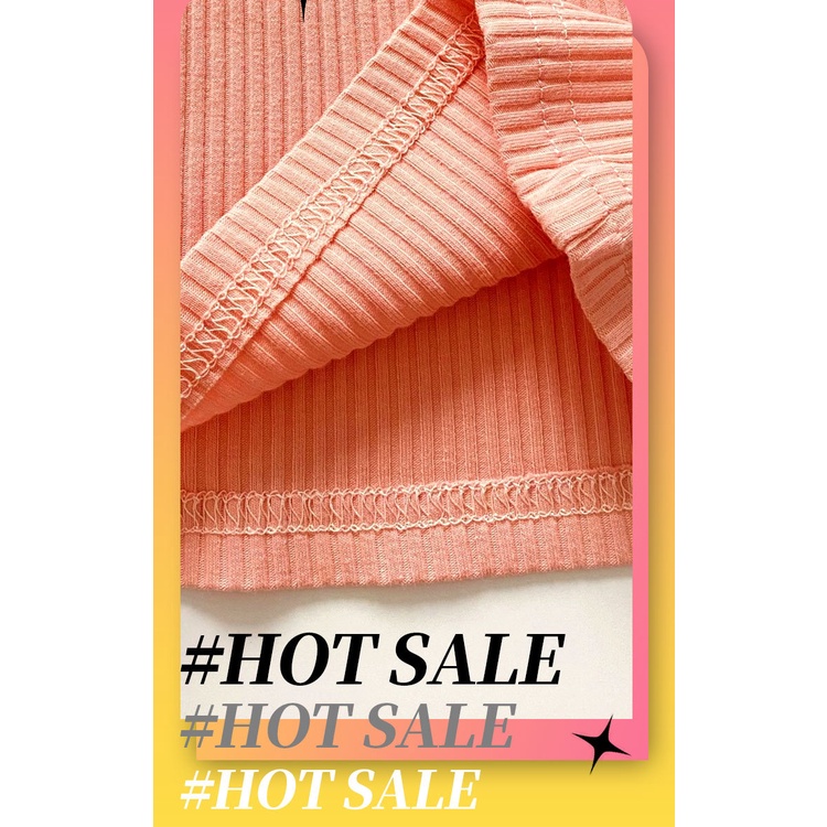 Áo Croptop Sát Nách Chất Liệu Cotton Màu Nhuộm Thời Trang Mùa Hè Cho Bé Gái 2-7 Tuổi