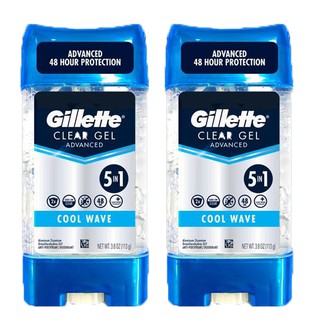Combo 2 Lăn khử mùi Nam 107g Gillette Clear Gel 5 trong 1 - Mỹ