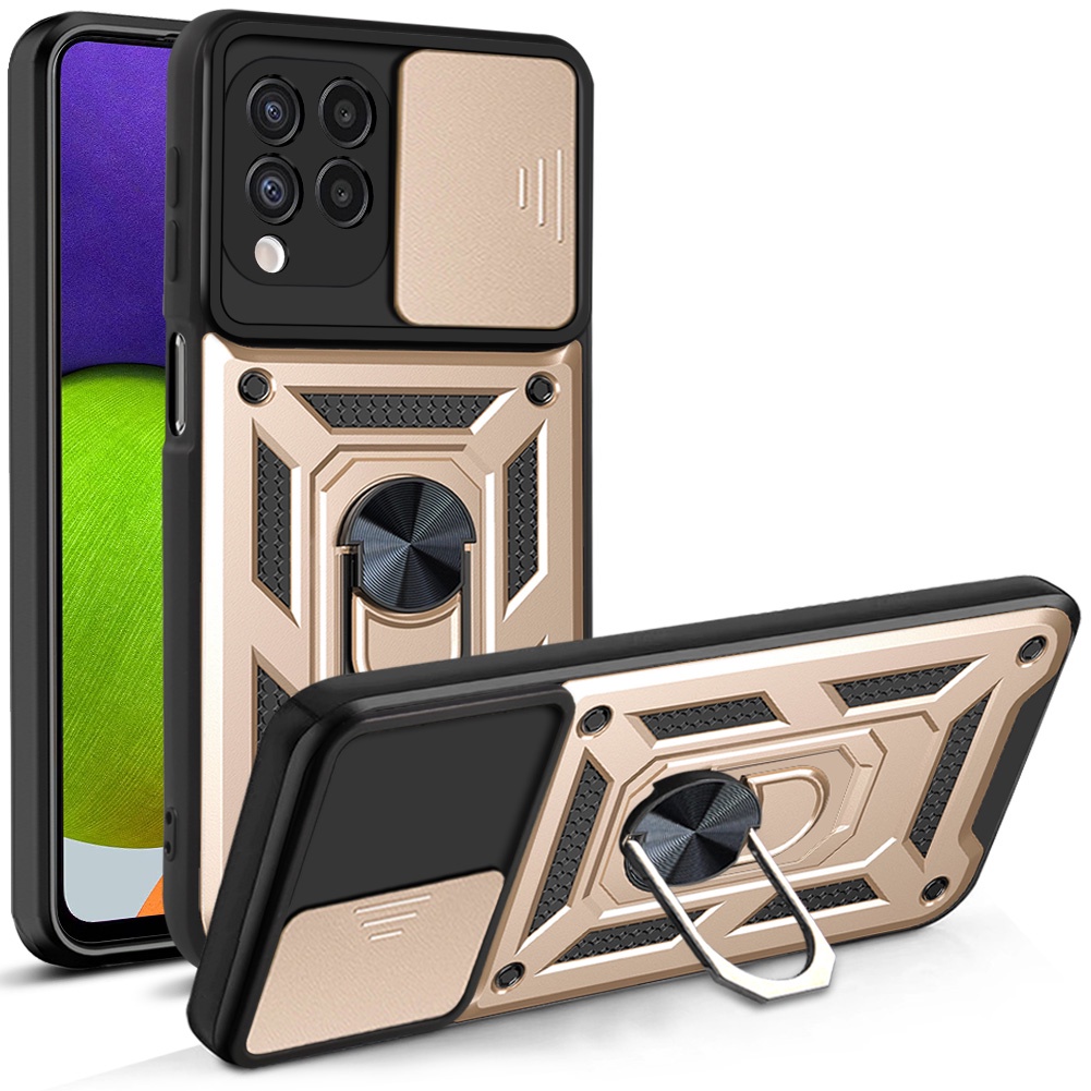 Ốp Điện Thoại Cứng In Hình Máy Ảnh Có Vòng Đỡ Cho Samsung Galaxy M53 M33 M23 M52 M62 M51
