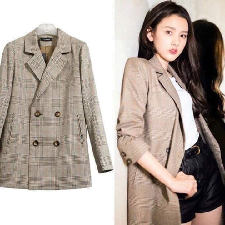 Trả order áo blazer kẻ cho khách | BigBuy360 - bigbuy360.vn