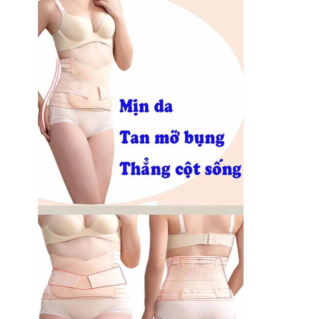 ĐAI NỊT BỤNG GIÚP EO THON 2 LỚP THUN GIẢM MỠ SAU SINH