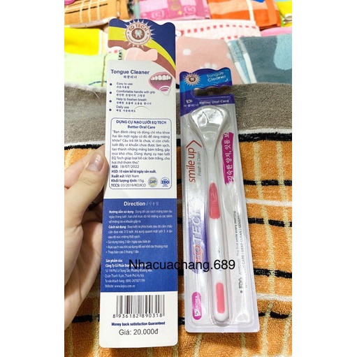 Dụng cụ cạo lưỡi EQ Tech Better Oral Care Loại Bỏ Mảng Bám Hàn Quốc
