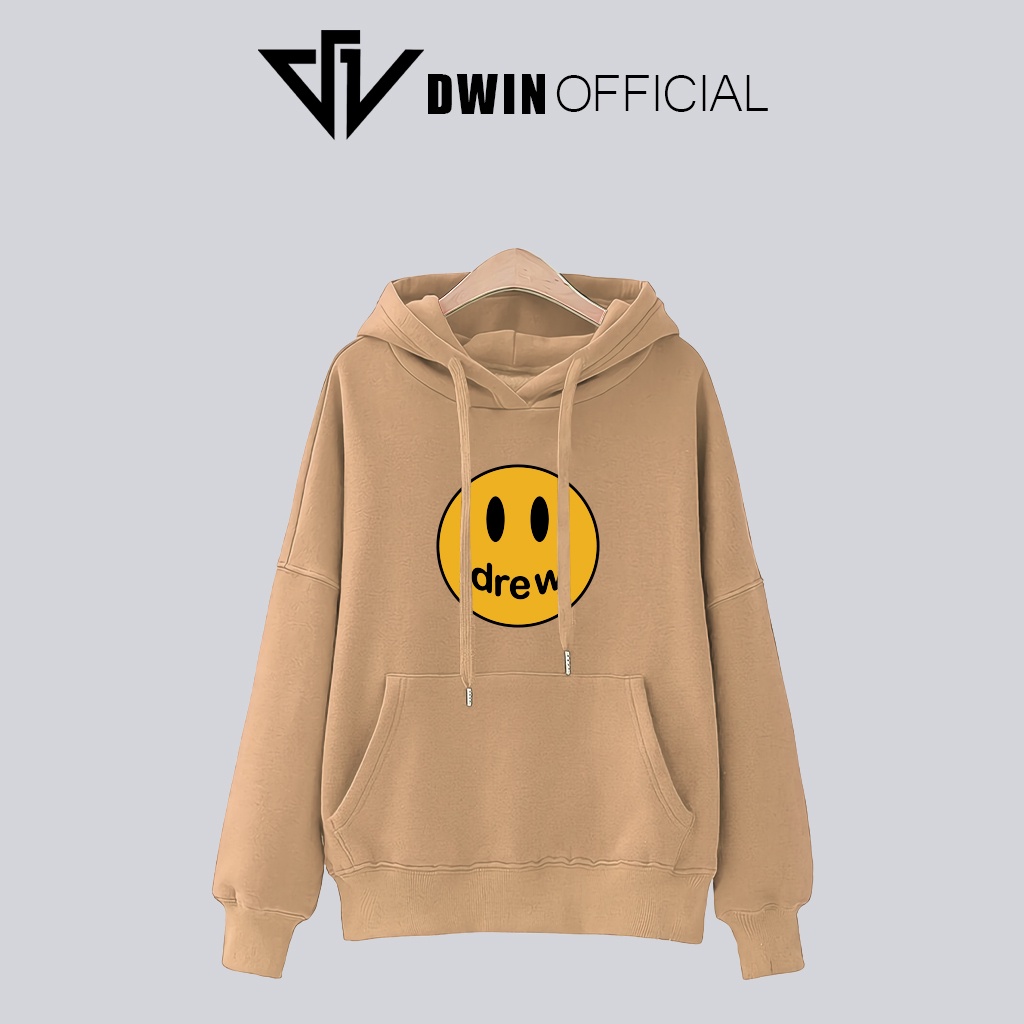 Áo hoodie DREW nỉ unisex DWIN basic nam nữ form rộng oversize local brand SP00058