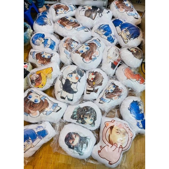 gấu ôm hero team in 2 mặt ảnh/ gối ngủ hero team