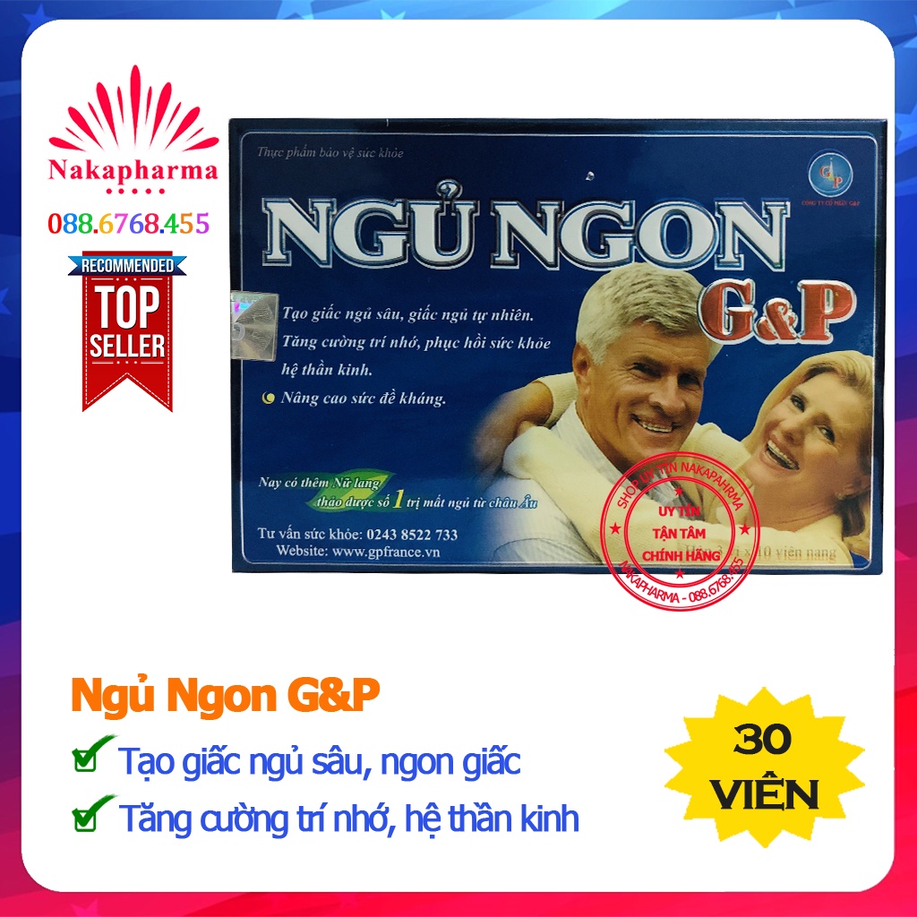 ✅ [CHÍNH HÃNG] Ngủ Ngon G&P | Giúp dưỡng tâm an thần, tạo giấc ngủ sâu, giấc ngủ tự nhiên