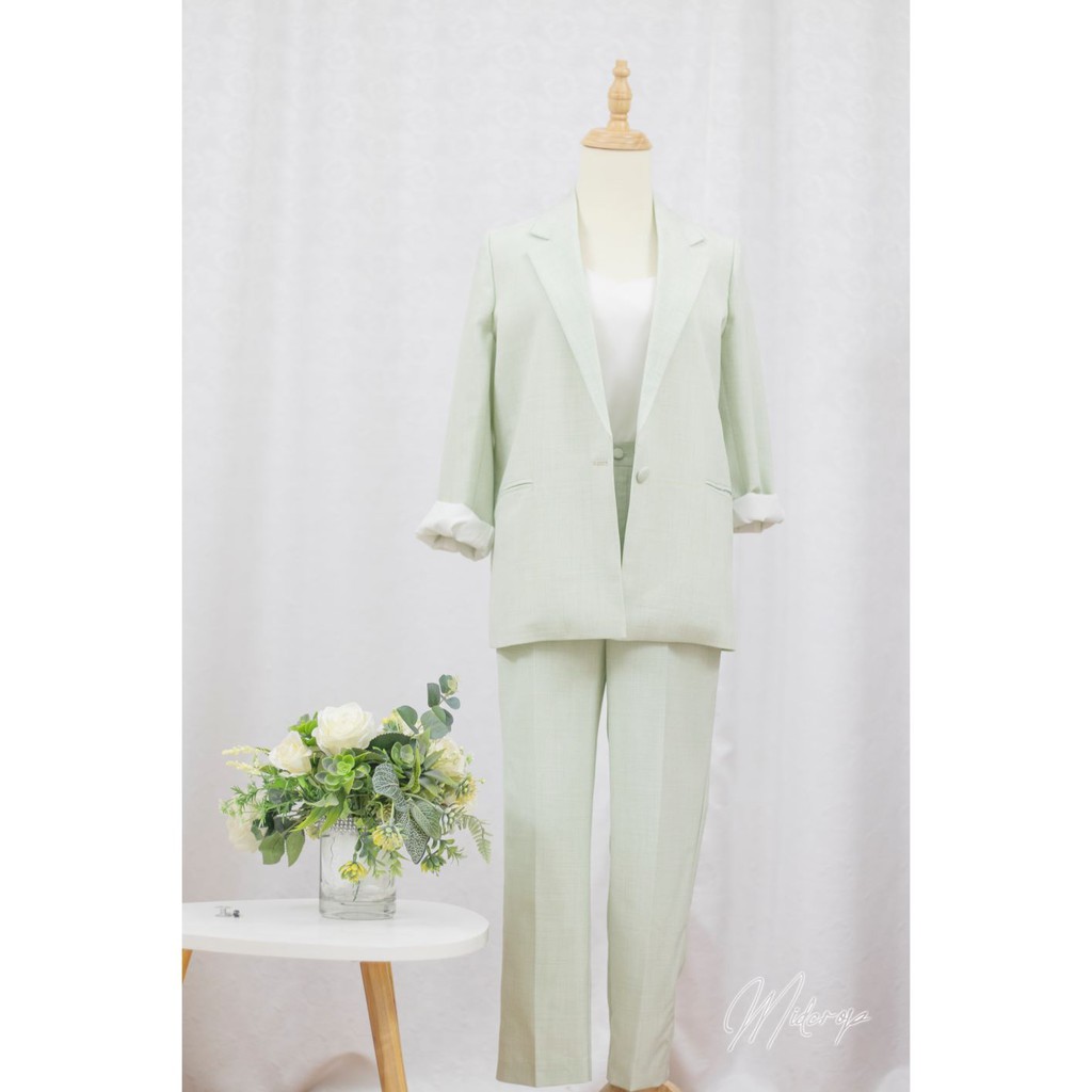 Set blazer hàng thiết kế màu mint | BigBuy360 - bigbuy360.vn