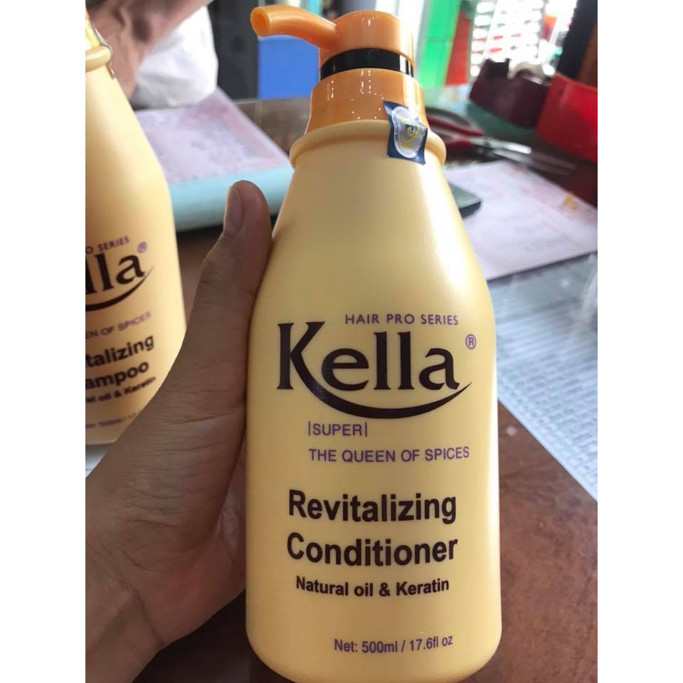 [Có bán lẻ] Dầu gội + Dầu xả Kella vàng phục hồi tóc hư 500ml | BigBuy360 - bigbuy360.vn