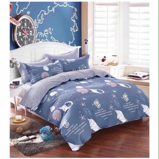 Bộ chăn ga gối 100% Cotton 5 món sẵn hàng