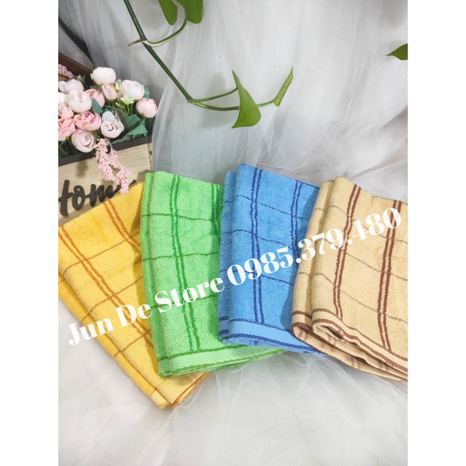 Khăn mặt cotton kẻ ô bàn cờ 30x50 ♥ ️FREESHIP ♥