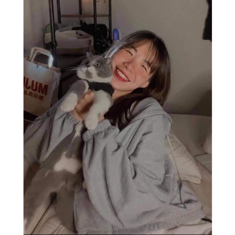 Áo Khoác Hoodie Nỉ Unisex [FREESHIP] 🌸 Phông thun dài tay bồng khóa kéo có mũ ulzzang màu Xanh | Xám nam nữ HOT 🌸 | BigBuy360 - bigbuy360.vn