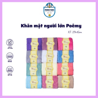 Khăn mặt Poemy, khăn mặt người lớn hình chữ nhật, kích thước 29x45cm