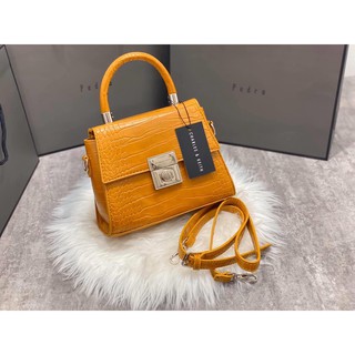 Túi xách da rắn khóa vuông quai tròn đeo chéo cho nữ HADAS mẫu mới nhất 2020 QTRON