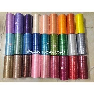 [Ruy băng gói hoa và quà tặng] Ruy băng lụa satin trơn  2cm