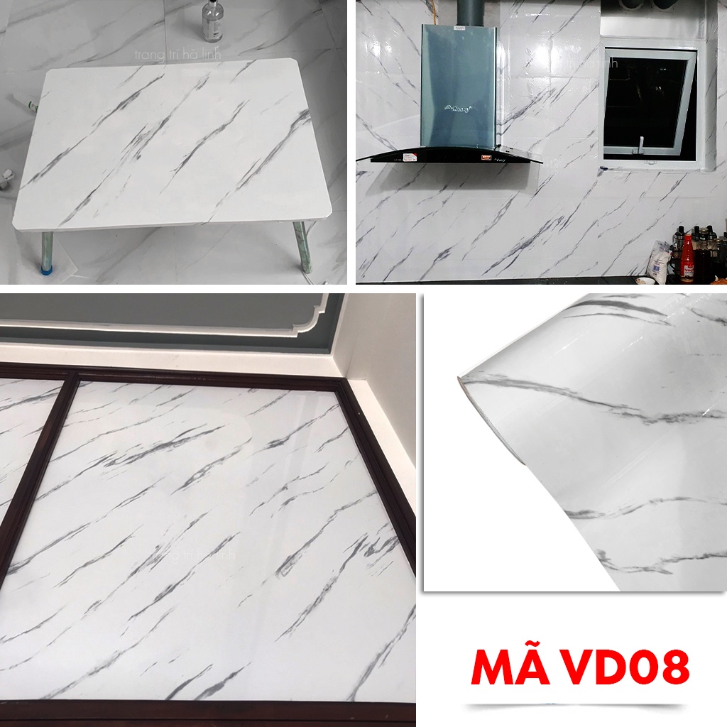 Decal giả vân đá chống dầu mỡ dán bếp tủ mặt bàn tường nhiều mẫu đẹp giá rẻ