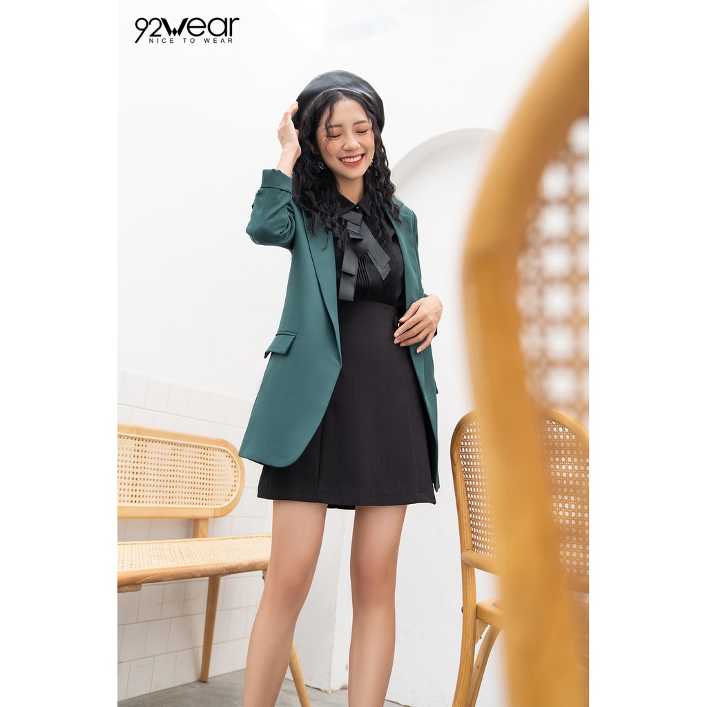 [Mã FAMALLT5 giảm 15% đơn 150k] Áo vest nữ blazer công sở dáng dài tay lỡ VDW0662 - 92WEAR | BigBuy360 - bigbuy360.vn