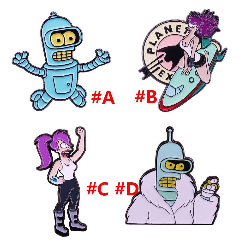 Huy Hiệu Cài Áo Hình Phim Futurama BACK2LIFE Dễ Thương Sáng Tạo