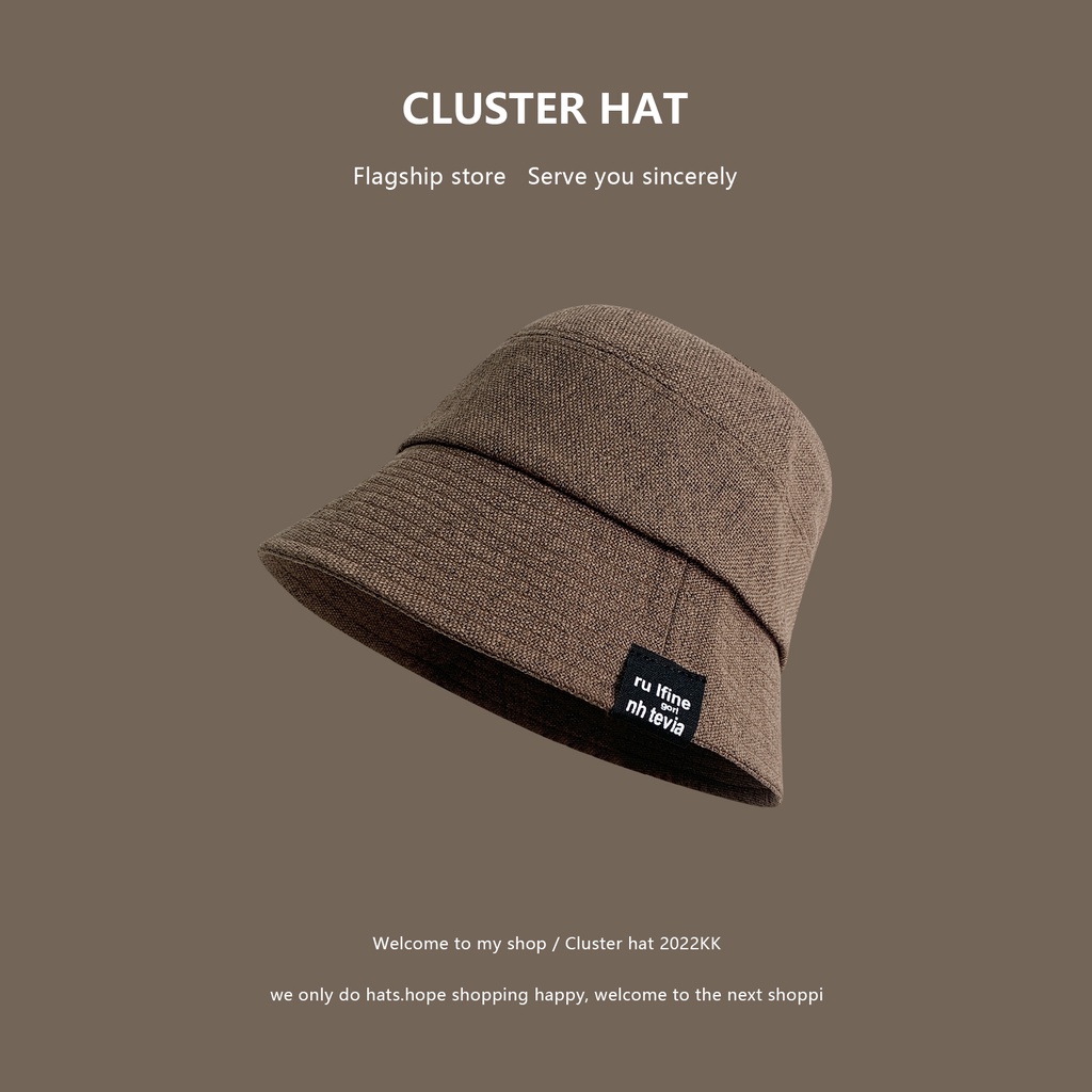 Nón Bucket Chất Liệu Cotton Lanh Thời Trang Xuân Hè Phong Cách Nhật Bản Cho Nữ