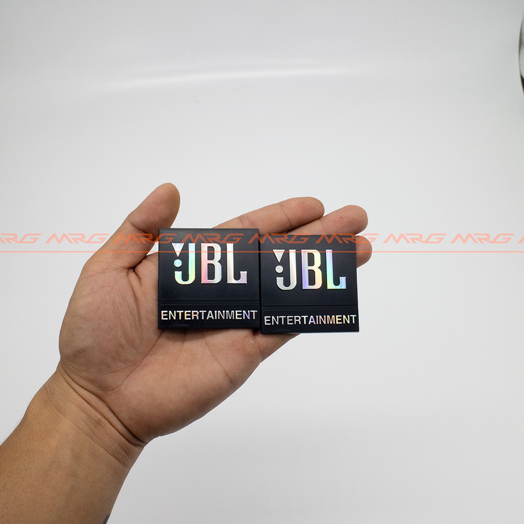 Tem JBL giá 2 cái, vuông 5cm, nhựa cứng màu đen - MrG
