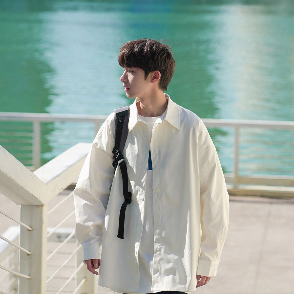 Áo Sơ Mi Tay Dài Mỏng Phong Cách Retro Hong Kong Cho Nam