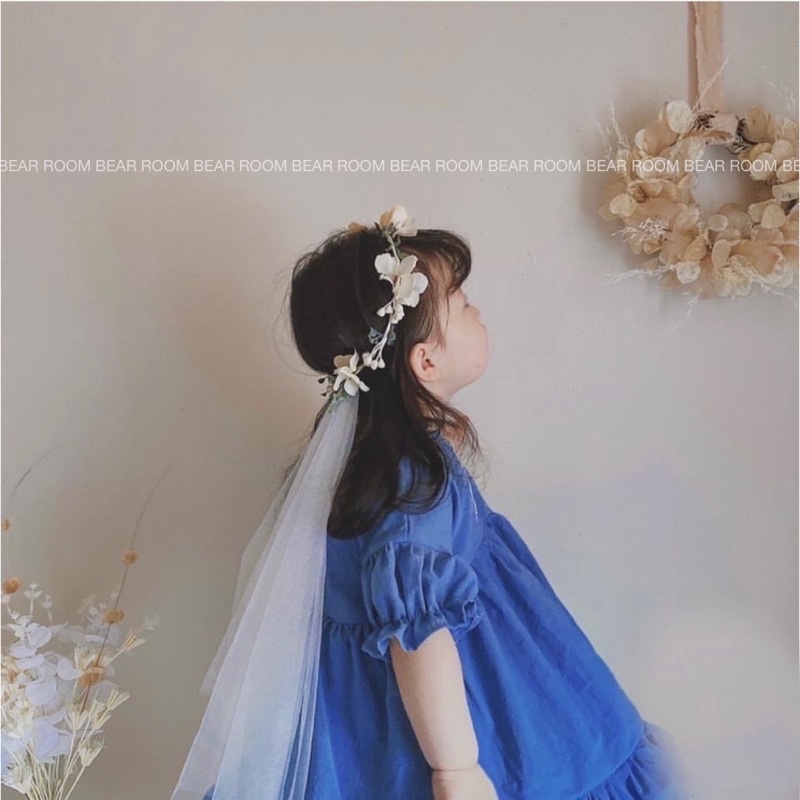 Vòng hoa đội đầu Little Princess cho bé (kèm voan)