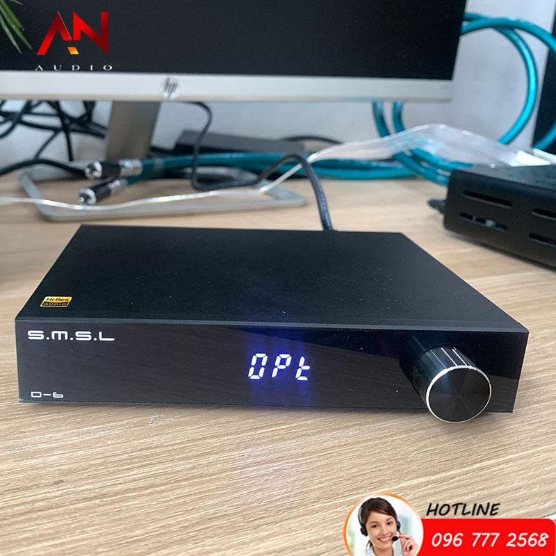 DAC SMSL D-6 Làn Sóng Mới Phân Khúc Tầm Trung – Chip 2x AK4493S XMOS Bluetooth 5.1