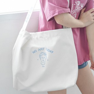 Túi vải Tote NO ART TODAY năng động đáng yêu