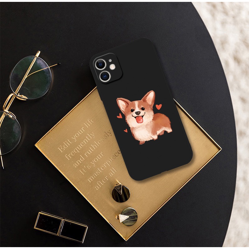 Dễ Thương Ốp Điện Thoại Silicon Mềm Hình corgi Cho iphone 13 14 pro max 6s 7 8 plus xr xs max se2 12 mini 11 pro max