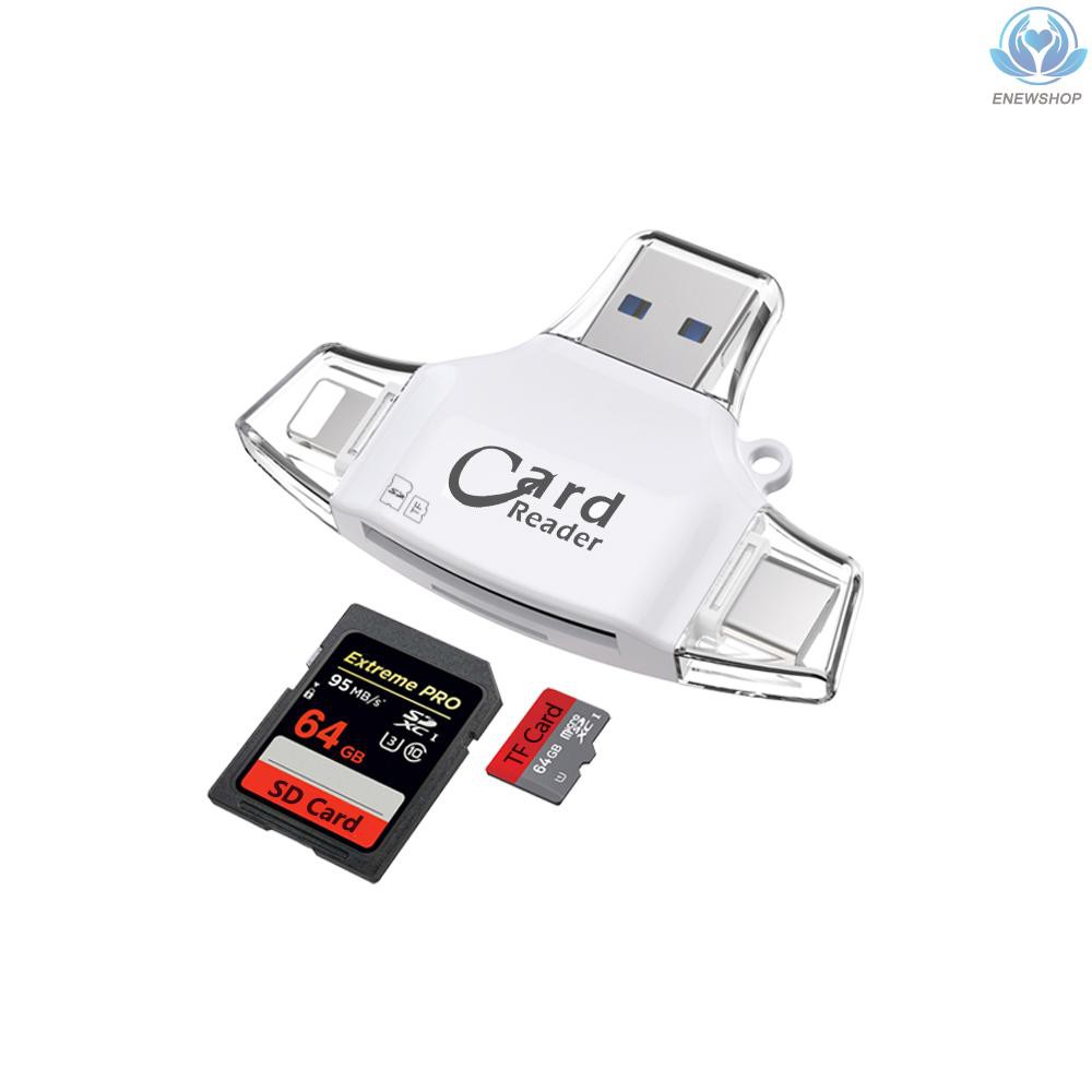 Đầu Đọc Thẻ Nhớ Sd / Tf 4 Trong 1 Cho / Android / Pc