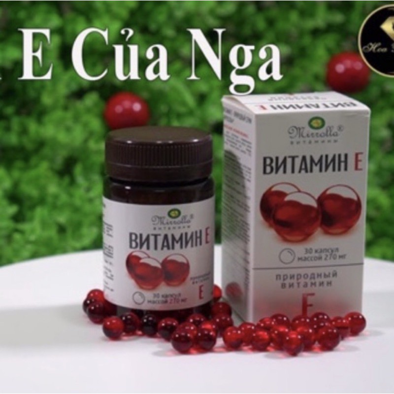 [100% CHÍNH HÃNG] vitamin e 270mg đỏ Nga (30v)