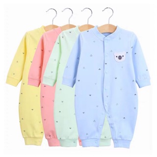 Bộ body cotton dài tay liền thân cho bé trai bé gái