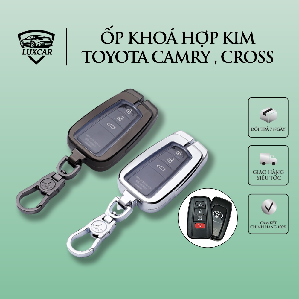 Ốp chìa khoá Toyota 05 - hợp kim cao cấp LUXCAR (CAMRY 2019-2021, CROSS đời mới)