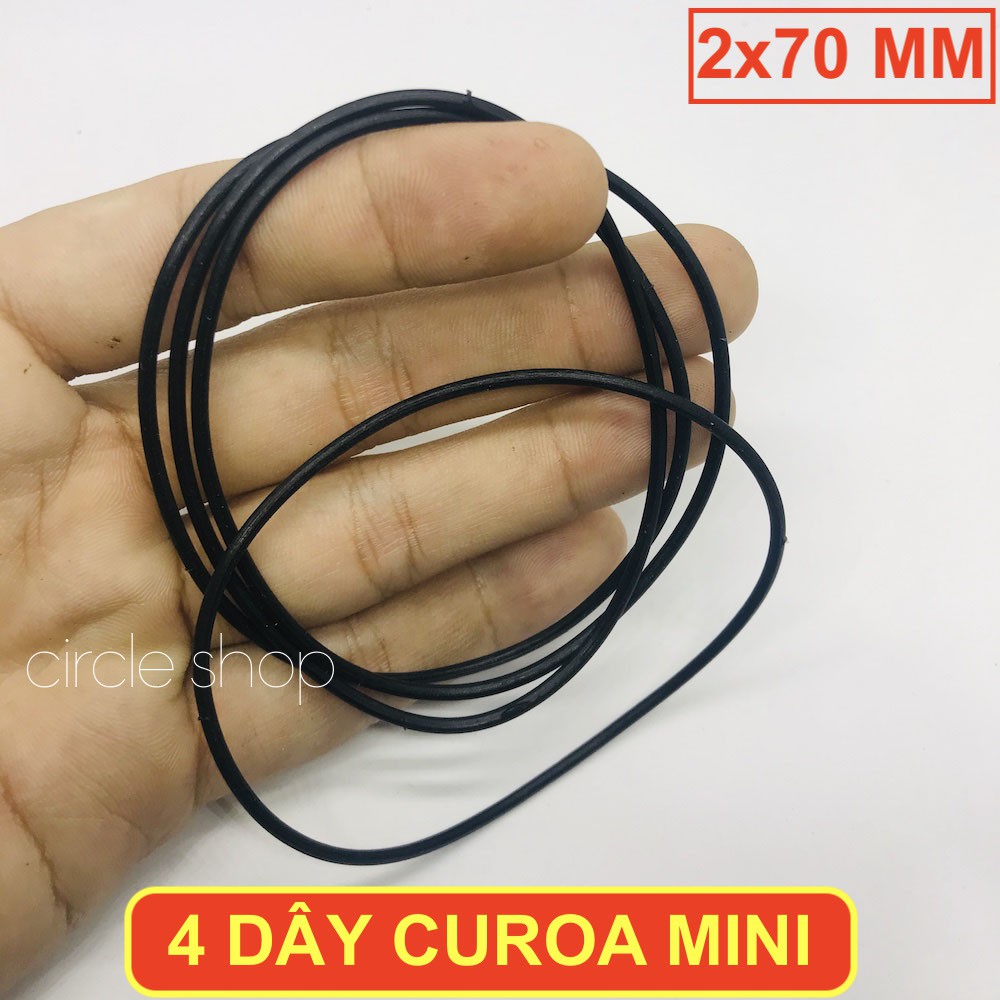 Túi 12 dây curoa mini đường kính 70mm 40mm 50mm chất silicon - LK0190