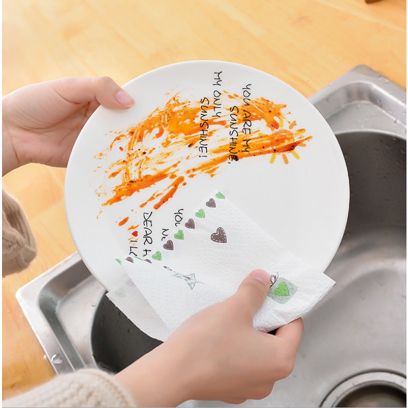 Cuộn giấy lau nhà bếp đa năng chất liệu rayon có thể giặt được