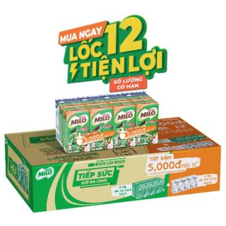Thùng 48 hộp sữa nestlé milo + sữa nước có đường nestlé - hộp 115ml