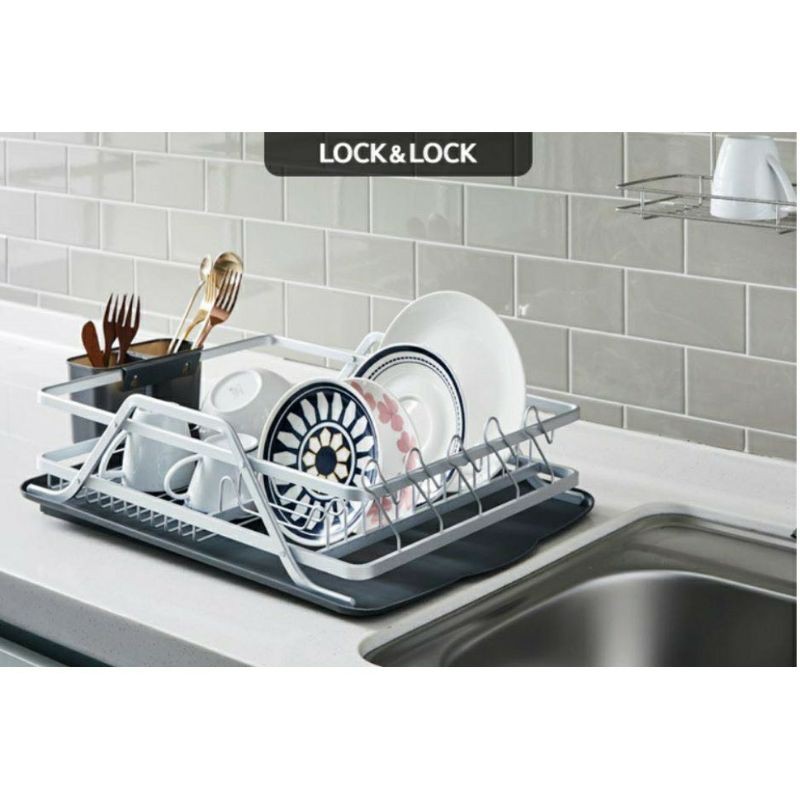 Kệ Úp Chén Bát (Chén Dĩa) 1 Tầng Bằng Nhôm Nhẹ Lock&Lock LDR205 (Hàng chính hãng)