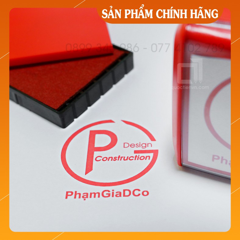 Con dấu logo thiết kế logo theo yêu cầu vuông 3.8cm chính hãng TDstamp