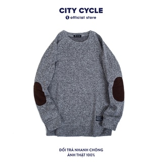 Áo Sweater đáp tay len City Cycle nỉ bông cotton form rộng oversize unisex Local Brand