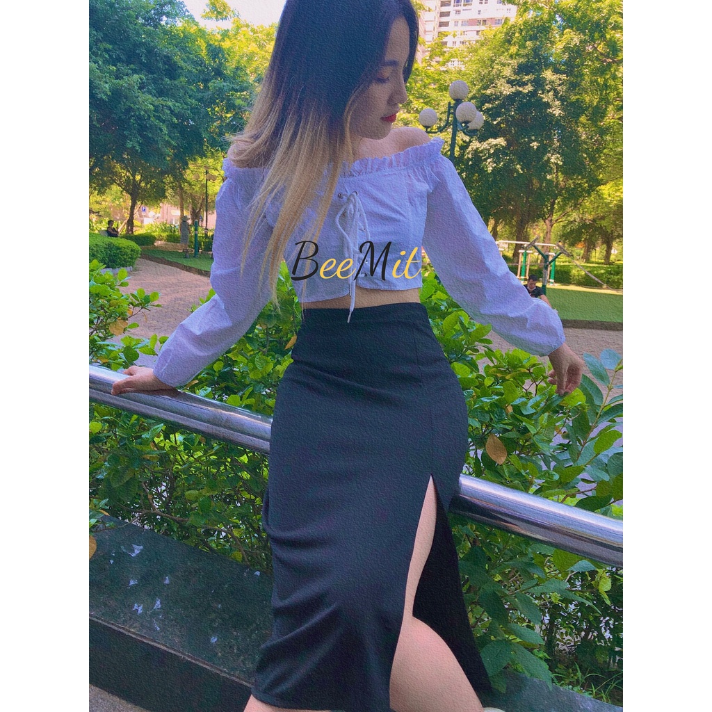 Chân Váy Dài Ulzzang Phong Cách Hàn Quốc, Chân Váy Chữ A Dài Xẻ Cạnh, chân váy dài xẻ cạnh | BigBuy360 - bigbuy360.vn