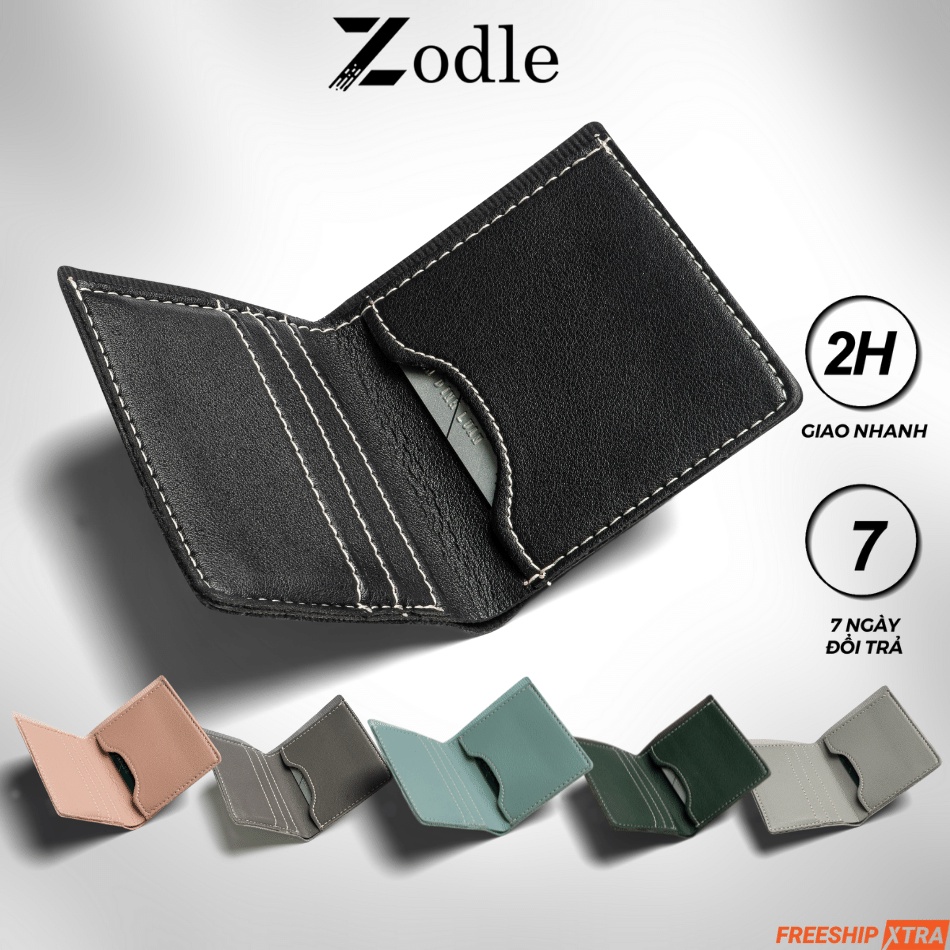 Bóp Ví Nam Mini Ví Da Nam nhỏ gọn cầm tay đựng tiền thẻ nhiều ngăn thời trang Zodle MN02